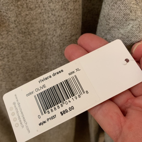 NWT PEACH casual midi dress. - Picture 2 of 3